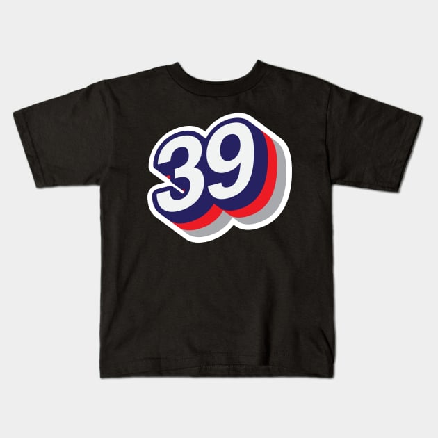 39 Kids T-Shirt by MplusC